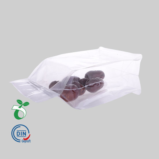 再生环保玉米淀粉自封袋立式食品包装100％可堆肥生物降解塑料袋批发