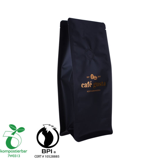 中国批发可堆肥方形底咖啡袋厂