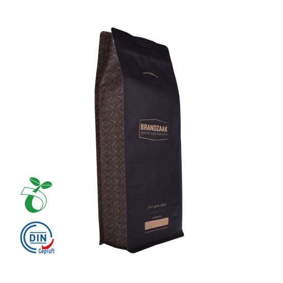 100％回收纸玉米淀粉袋OEM徽标印刷生物降解食品接触袋