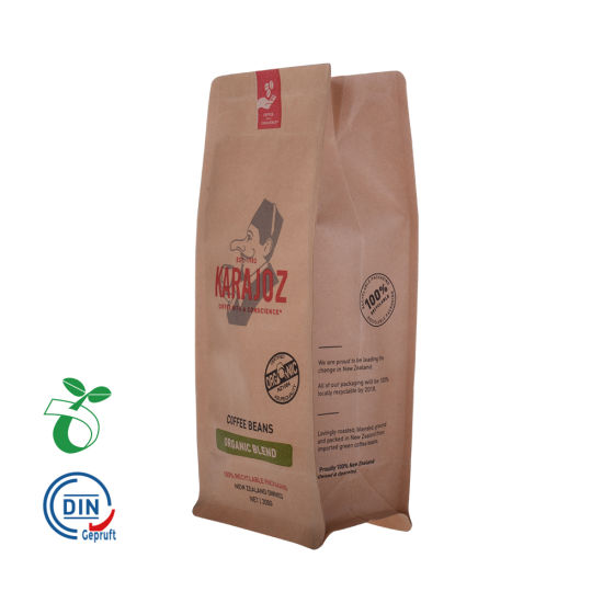 Cp05b环保玉米淀粉基拉链包装可氧化可堆肥Biodagradable牛皮纸咖啡茶包中国